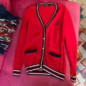 Lauren by Ralph Lauren monogram cardigan
